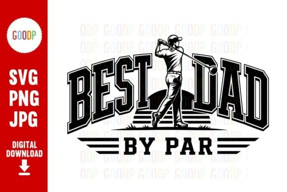 Best Dad by Par: A Golfer's Graphic for Editorial Use