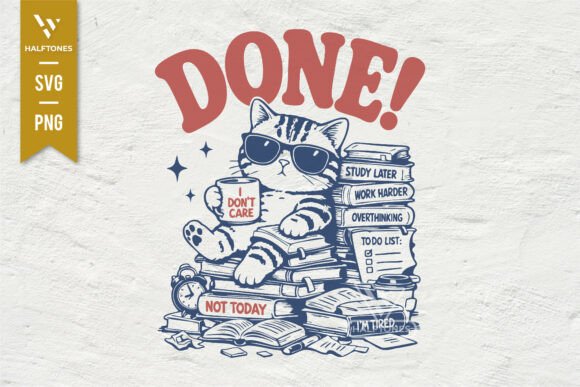 Done I'm Done Funny Cat: A Playful Graphic for Small Brands