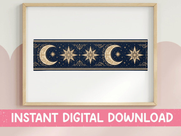 Evaluating Celestial Moon Star Border Graphics for T-Shirt Designs